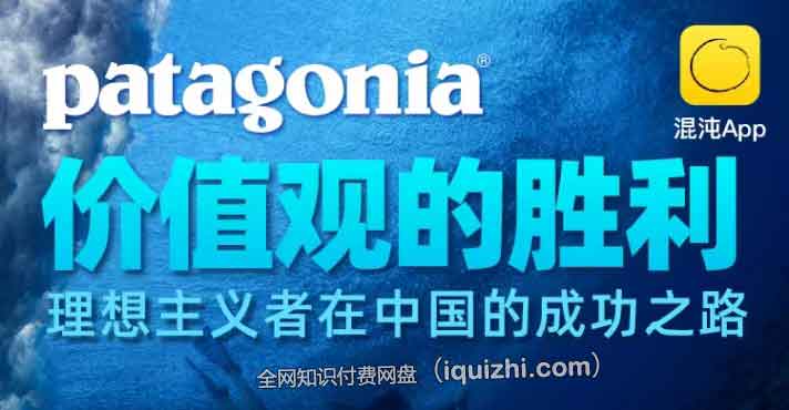 Patagonia：价值观的胜利，理想主义者在中国的成功之路-网盘-下载